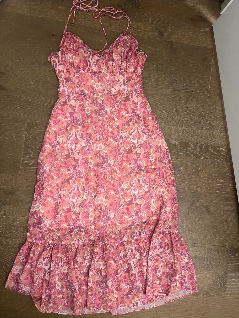 Hello Molly Pink Floral Midi Dress